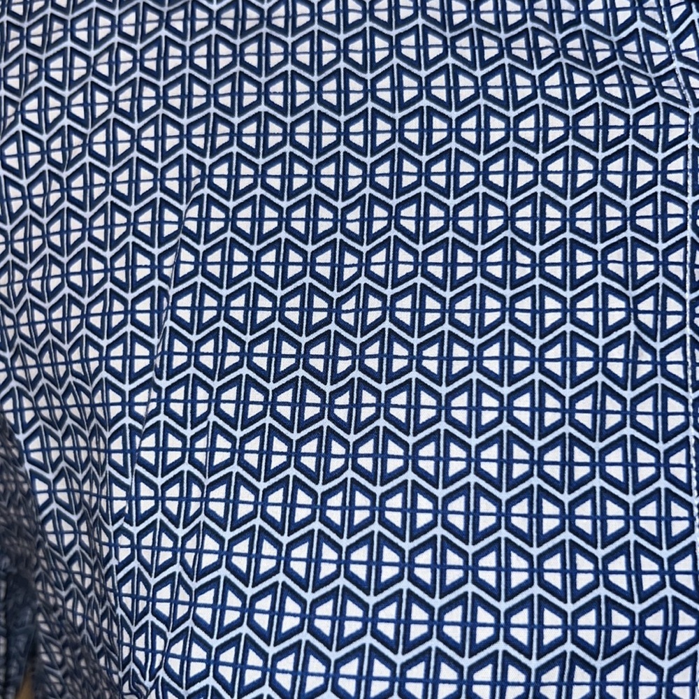 Murano blue mens shortsleeve button down collar business casual dress shirt MED​ - Picture 3 of 10